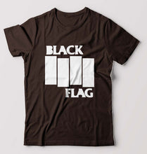 Load image into Gallery viewer, Black Flag T-Shirt for Men-S(38 Inches)-Coffee Brown-Ektarfa.online
