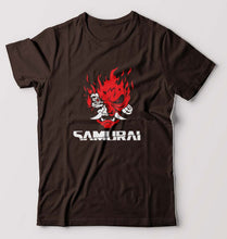 Load image into Gallery viewer, Cyberpunk Samurai T-Shirt for Men-S(38 Inches)-Coffee Brown-Ektarfa.online
