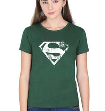 Load image into Gallery viewer, Superman Superhero T-Shirt for Women-Dark Green-Ektarfa.online
