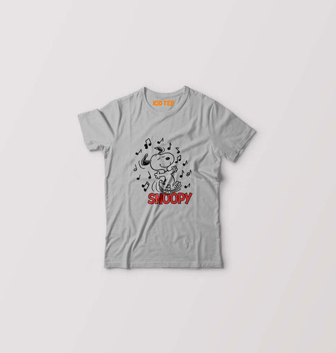 Peanuts Snoopy Kids T-Shirt for Boy/Girl-Grey Melange-Ektarfa.online
