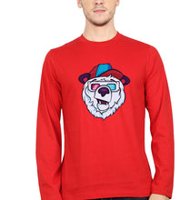 Load image into Gallery viewer, Bear Full Sleeves T-Shirt for Men-Red-Ektarfa.online
