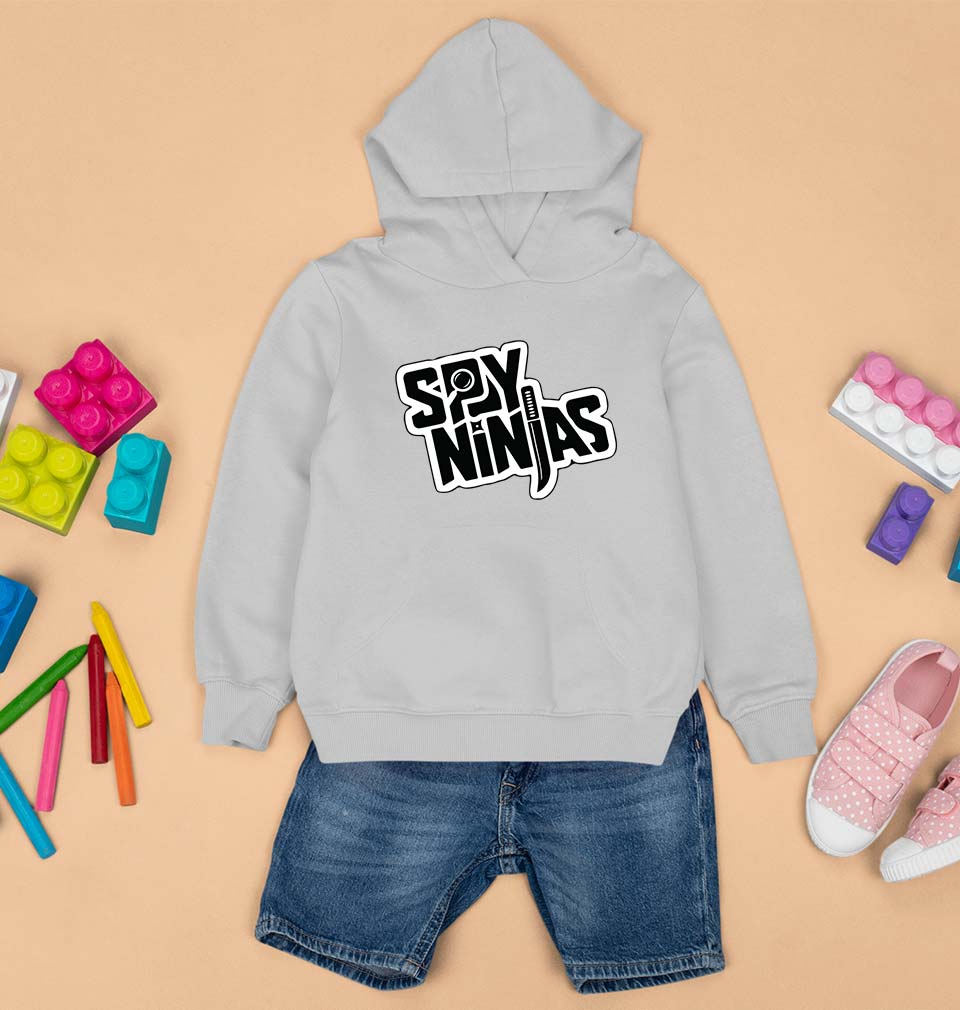 Spy Ninja Kids Hoodie for Boy/Girl-0-1 Year(22 Inches)-Grey-Ektarfa.online