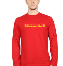 Load image into Gallery viewer, Commando Full Sleeves T-Shirt for Men-Red-Ektarfa.online
