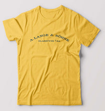 Load image into Gallery viewer, A Lange and Sohne T-Shirt for Men-S(38 Inches)-Golden Yellow-Ektarfa.online

