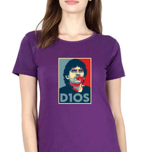 Load image into Gallery viewer, Diego Maradona T-Shirt for Women-Purple-Ektarfa.online
