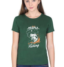 Load image into Gallery viewer, Fishing T-Shirt for Women-Dark Green-Ektarfa.online

