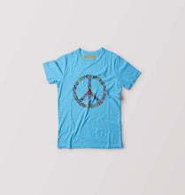 Load image into Gallery viewer, Floral Peace Kids T-Shirt for Boy/Girl-0-1 Year(20 Inches)-Light Blue-Ektarfa.online
