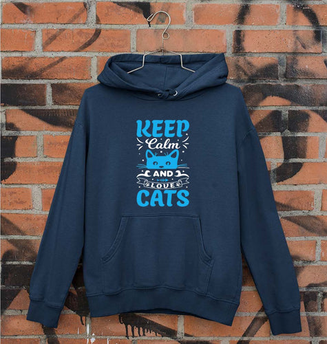Cat Unisex Hoodie for Men/Women-Navy Blue-Ektarfa.online