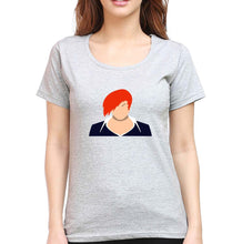Load image into Gallery viewer, Lori yagami T-Shirt for Women-XS(32 Inches)-Grey Melange-Ektarfa.online
