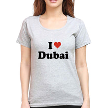 Load image into Gallery viewer, I Love Dubai T-Shirt for Women-Grey Melange-Ektarfa.online

