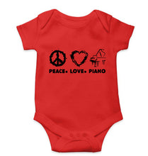 Load image into Gallery viewer, Peace Love Piano Kids Romper For Baby Boy/Girl-Red-Ektarfa.online
