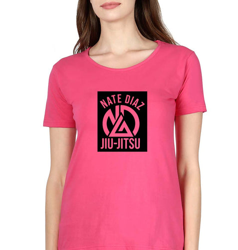 Nate Diaz UFC T-Shirt for Women-Pink-Ektarfa.online