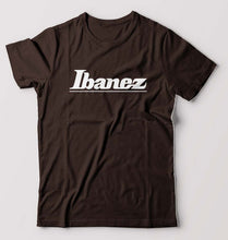 Load image into Gallery viewer, Ibanez Guitar T-Shirt for Men-S(38 Inches)-Coffee Brown-Ektarfa.online
