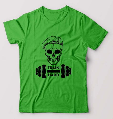 Gym Train Hard T-Shirt for Men-flag green-Ektarfa.online