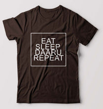 Load image into Gallery viewer, Daaru T-Shirt for Men-S(38 Inches)-Coffee Brown-Ektarfa.online
