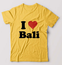Load image into Gallery viewer, I Love Bali T-Shirt for Men-Golden Yellow-Ektarfa.online
