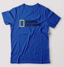 Load image into Gallery viewer, National geographic T-Shirt for Men-S(38 Inches)-Royal Blue-Ektarfa.online
