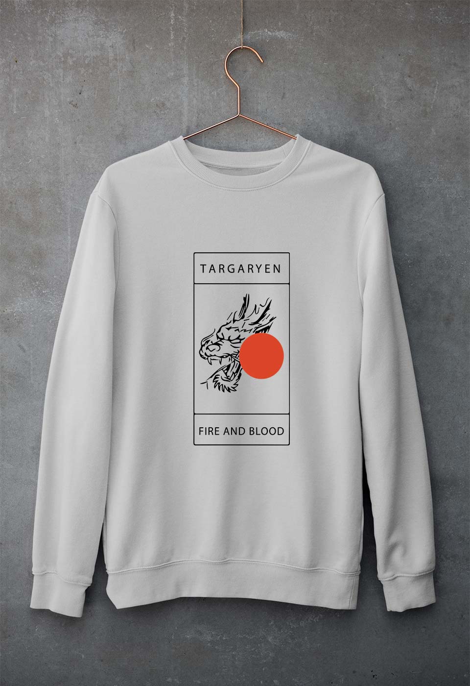 House Targaryen (GOT) Unisex Sweatshirt for Men/Women-Grey Melange-Ektarfa.online