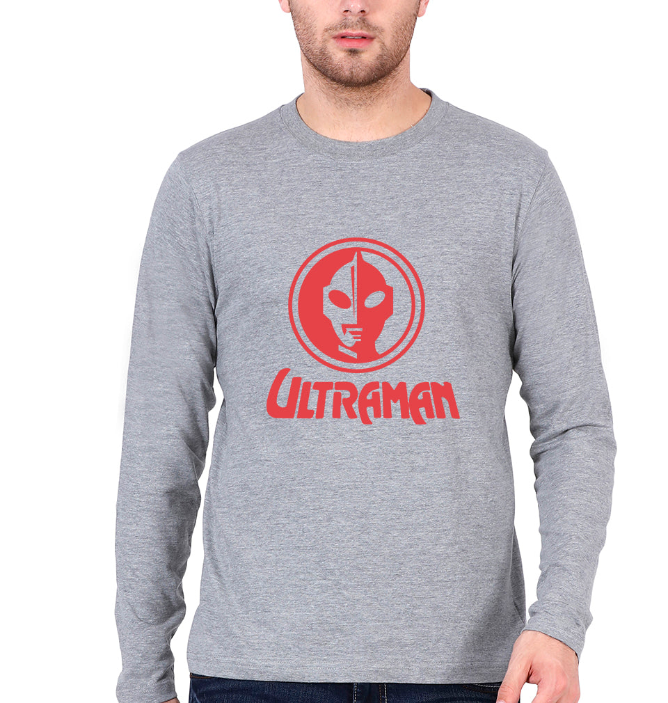 Ultraman Full Sleeves T-Shirt for Men-Grey Melange-Ektarfa.online