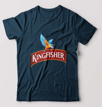 Load image into Gallery viewer, Kingfisher T-Shirt for Men-S(38 Inches)-Petrol Blue-Ektarfa.online
