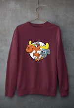 Load image into Gallery viewer, The Adventures of Rocky and Bullwinkle and Friends Unisex Sweatshirt for Men/Women-S(40 Inches)-Maroon-Ektarfa.online
