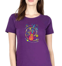 Load image into Gallery viewer, Psychedelic Music T-Shirt for Women-XS(32 Inches)-Purple-Ektarfa.online
