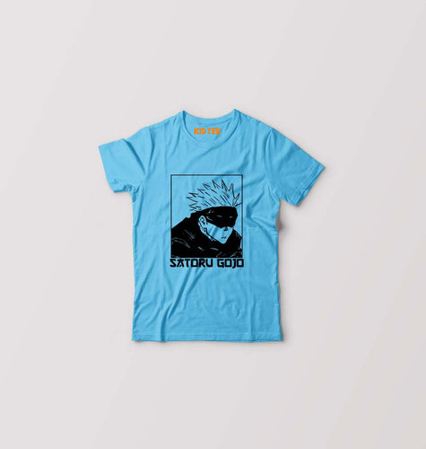 Gojo Satoru Anime Kids T-Shirt for Boy/Girl-Light Blue-Ektarfa.online