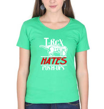 Load image into Gallery viewer, T-Rex Gym Funny T-Shirt for Women-XS(32 Inches)-flag green-Ektarfa.online
