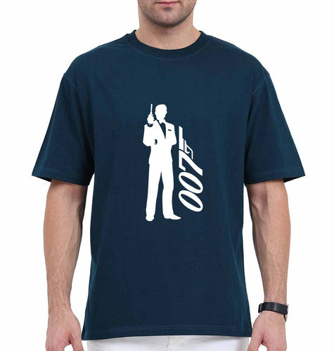 James Bond (007) Oversized T-Shirt for Men-Petrol Blue-Ektarfa.online