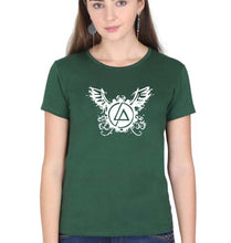 Load image into Gallery viewer, Linkin Park T-Shirt for Women-XS(32 Inches)-Dark Green-Ektarfa.online
