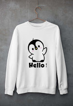 Load image into Gallery viewer, Penguin Hello Unisex Sweatshirt for Men/Women-White-Ektarfa.online
