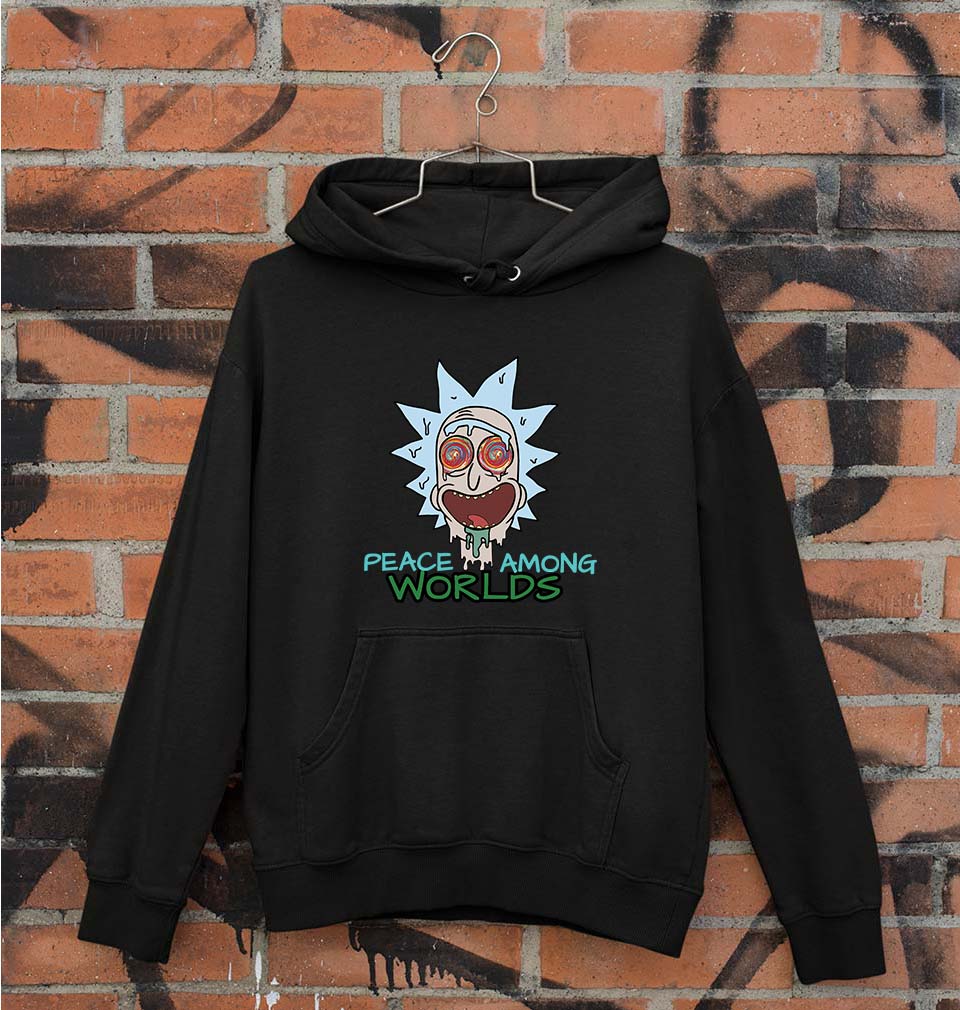 Rick and Morty Unisex Hoodie for Men/Women-S(40 Inches)-Black-Ektarfa.online