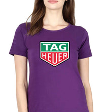 Load image into Gallery viewer, TAG Heuer T-Shirt for Women-XS(32 Inches)-Purple-Ektarfa.online
