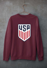 Load image into Gallery viewer, USA Football Unisex Sweatshirt for Men/Women-S(40 Inches)-Maroon-Ektarfa.online
