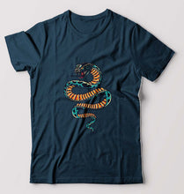 Load image into Gallery viewer, Snake T-Shirt for Men-Petrol Blue-Ektarfa.online
