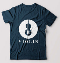 Load image into Gallery viewer, Violin T-Shirt for Men-Petrol Blue-Ektarfa.online
