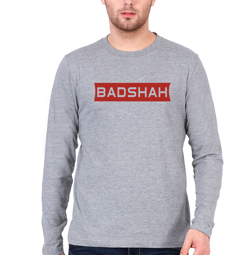 Badshah Full Sleeves T-Shirt for Men-Grey Melange-Ektarfa.online
