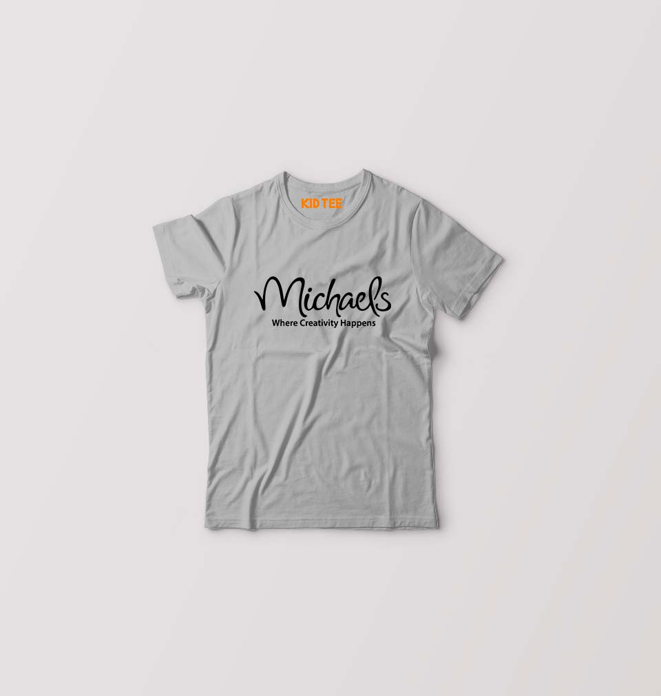 Michaels Kids T-Shirt for Boy/Girl-Grey-Ektarfa.online