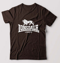Load image into Gallery viewer, Lonsdale T-Shirt for Men-S(38 Inches)-Coffee Brown-Ektarfa.online
