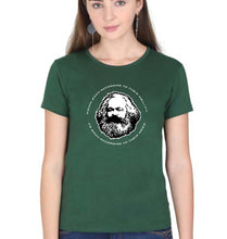 Load image into Gallery viewer, Karl Marx T-Shirt for Women-Dark Green-Ektarfa.online

