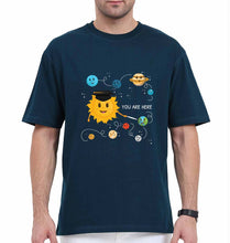 Load image into Gallery viewer, Solar System Oversized T-Shirt for Men-Petrol Blue-Ektarfa.online
