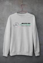 Load image into Gallery viewer, Mercedes AMG Petronas F1 Unisex Sweatshirt for Men/Women-S(40 Inches)-Grey Melange-Ektarfa.online
