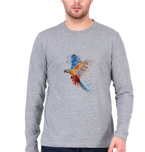Load image into Gallery viewer, Parrot Full Sleeves T-Shirt for Men-Grey Melange-Ektarfa.online
