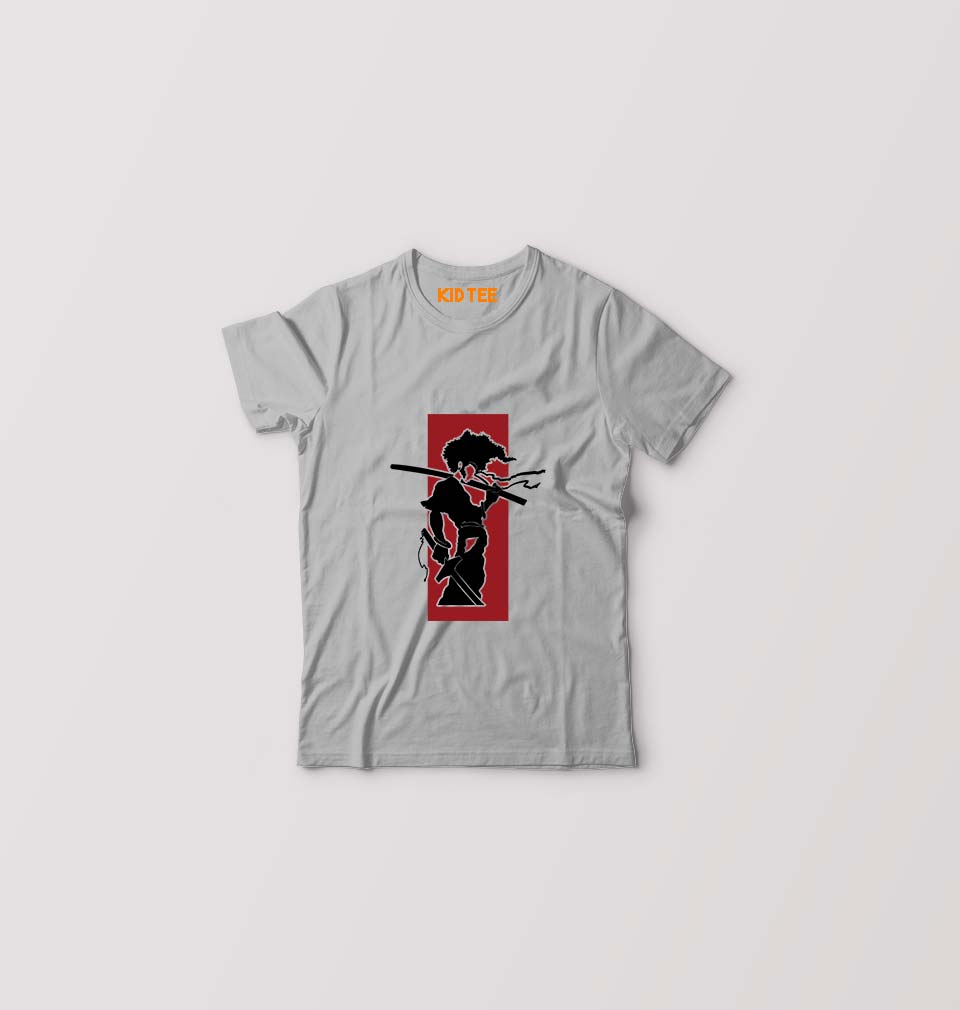 Afro Samurai Kids T-Shirt for Boy/Girl-Grey-Ektarfa.online