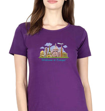 Load image into Gallery viewer, Welcome to Europe T-Shirt for Women-Purple-Ektarfa.online
