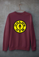 Load image into Gallery viewer, Gold&#39;s Gym Unisex Sweatshirt for Men/Women-S(40 Inches)-Maroon-Ektarfa.online
