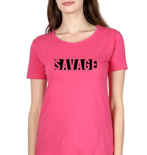 Load image into Gallery viewer, Savage T-Shirt for Women-XS(32 Inches)-Pink-Ektarfa.online
