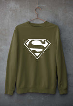 Load image into Gallery viewer, Superman Superhero Unisex Sweatshirt for Men/Women-Olive Green-Ektarfa.online
