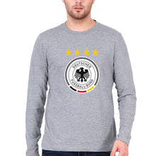 Load image into Gallery viewer, Germany Football Full Sleeves T-Shirt for Men-S(38 Inches)-Grey Melange-Ektarfa.online
