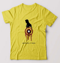Load image into Gallery viewer, Captain America Superhero T-Shirt for Men-S(38 Inches)-Yellow-Ektarfa.online
